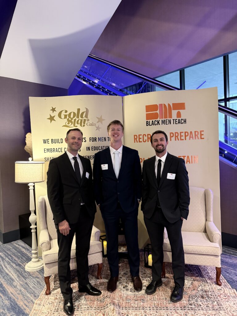 Jake, Adrian, and Sam at the Black Men Teach Gala