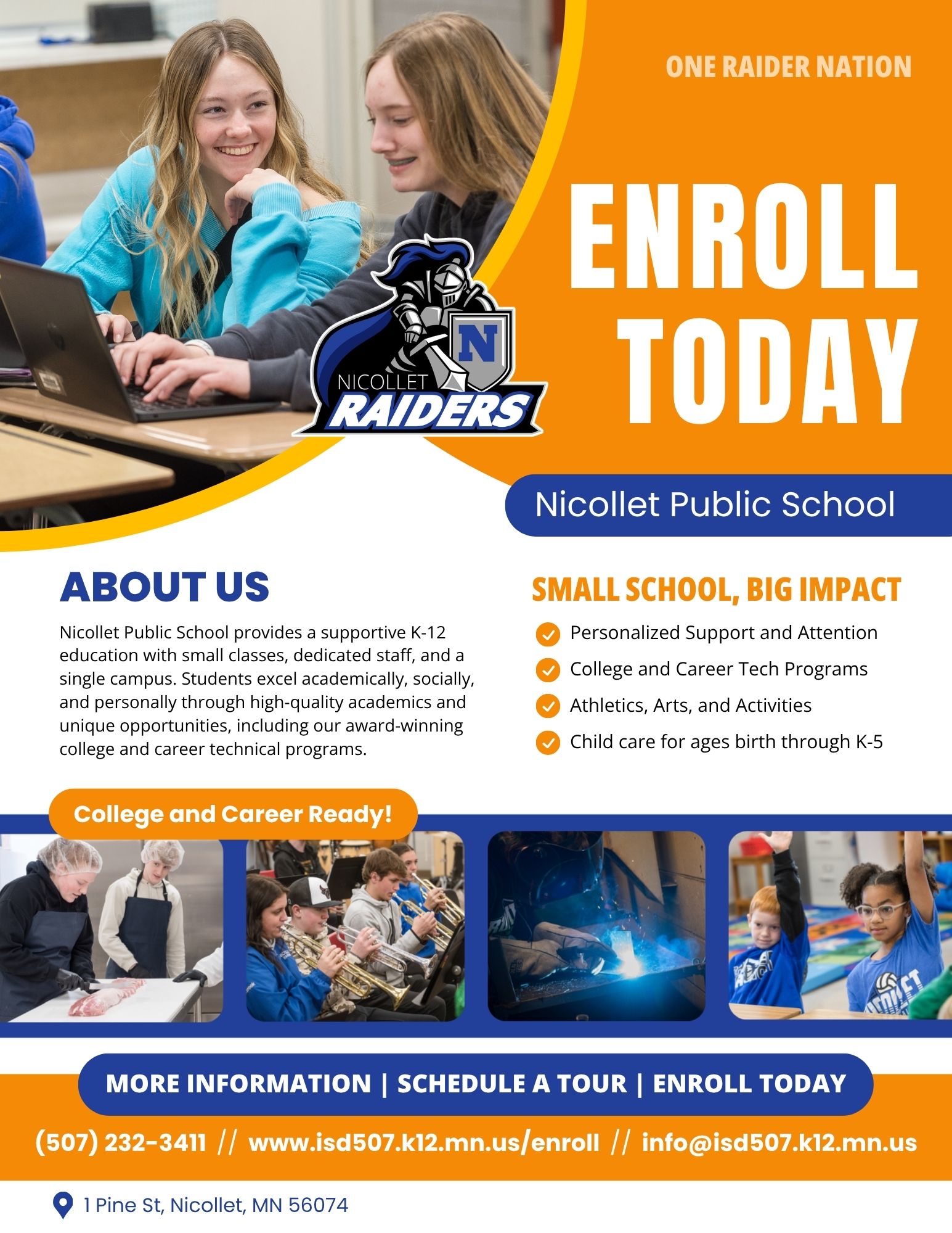 Enroll today flyer